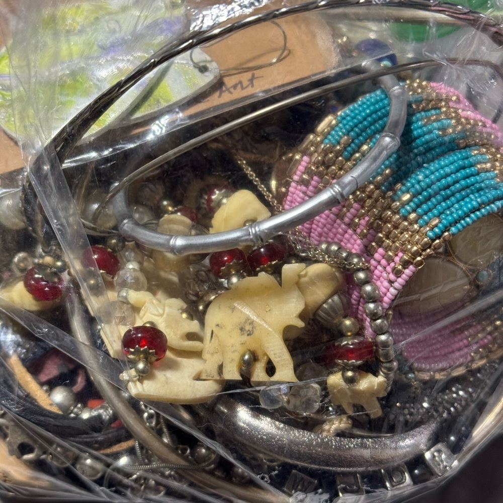 3 pounds of craft/Jewelry for projects. Vintage to modern. Random Boxes.